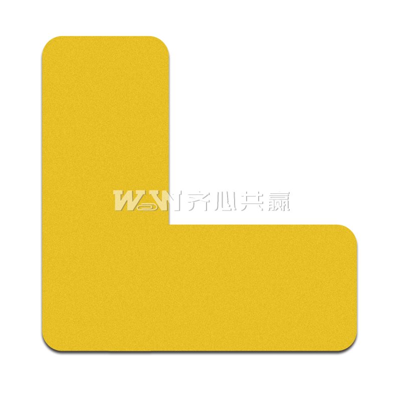 安赛瑞 28076 50*50*20mm 50片/组 L型 黄色 桌面5S管理定位贴