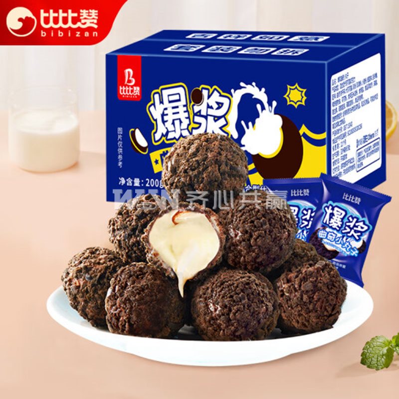 比比赞 200g/箱 DUL 独立包装 爆浆曲奇小丸子