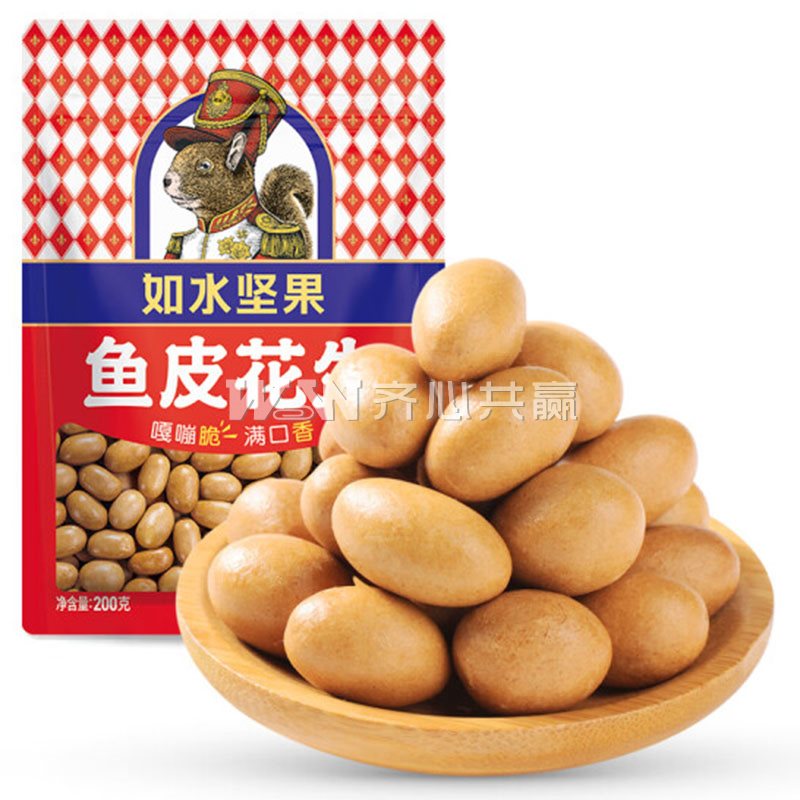 如水 200g/袋 鱼皮花生