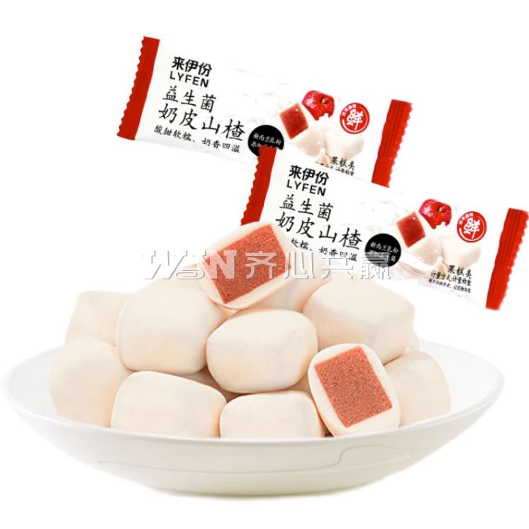 来伊份 250g/组 约13-14小包 益生菌奶皮山楂（散装）