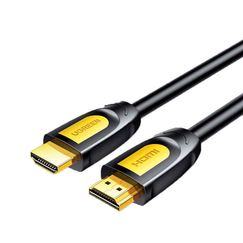 绿联Ugreen 11184 1.5米 黄黑头 扁线 2.0版 HDMI高清线