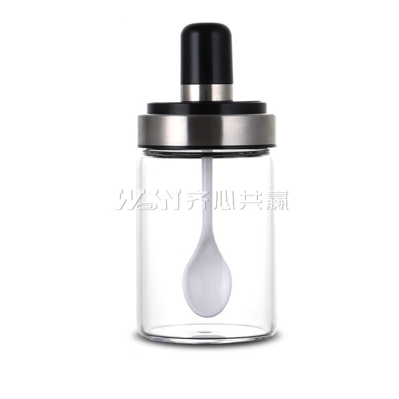 拜杰Baijie LY-207 250ml 6.3*15cm 3个/组 勺盖一体 高硼硅玻璃调料瓶