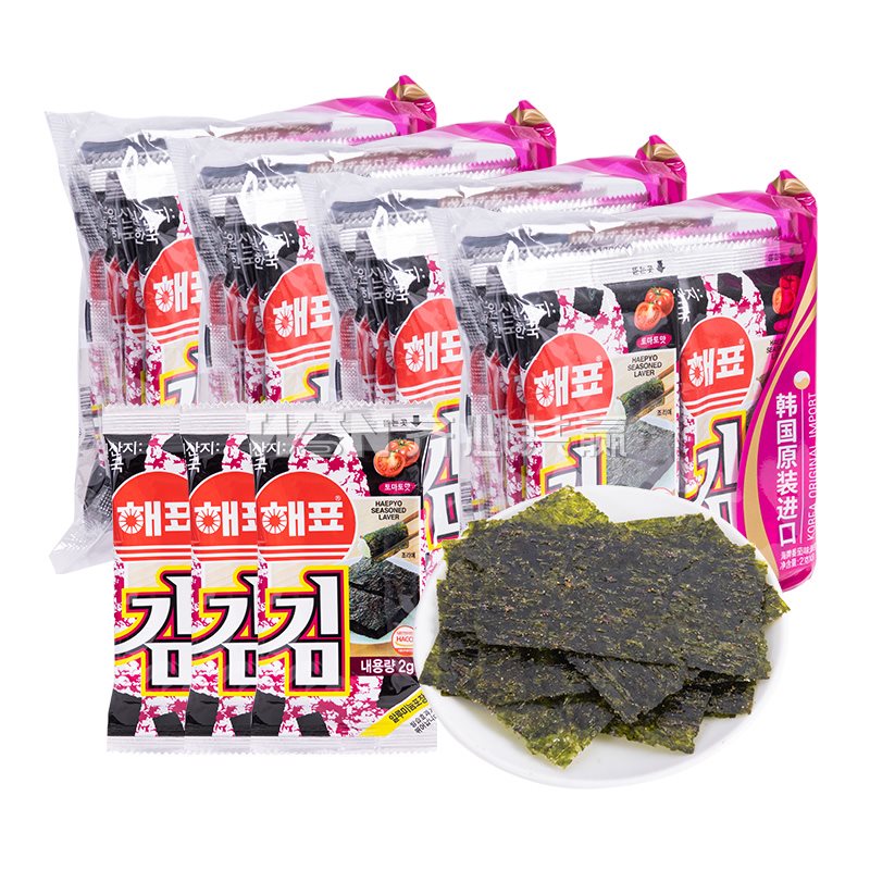 海牌 菁品 2g*8包/袋 4袋/组 清爽番茄味 海苔