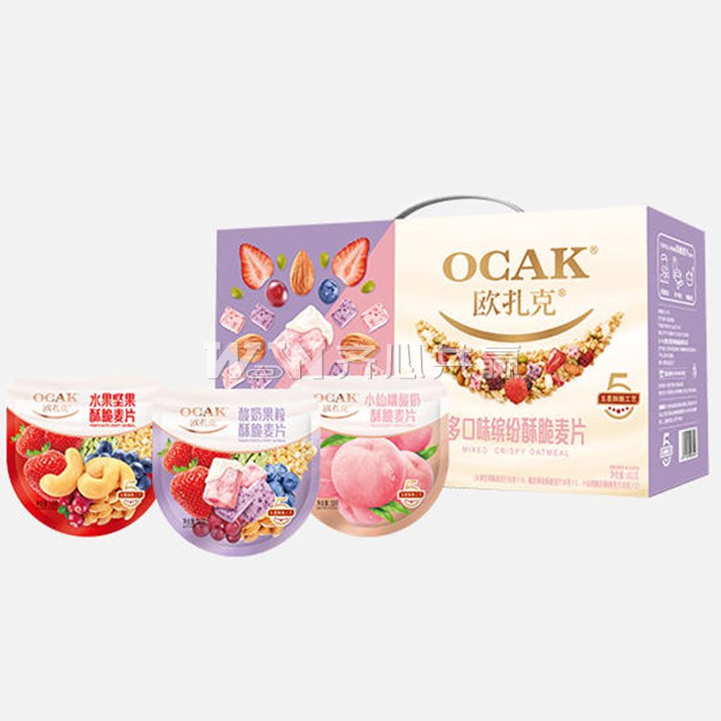 欧扎克 600g/箱 30g*20小包/箱 多口味缤纷酥脆麦片