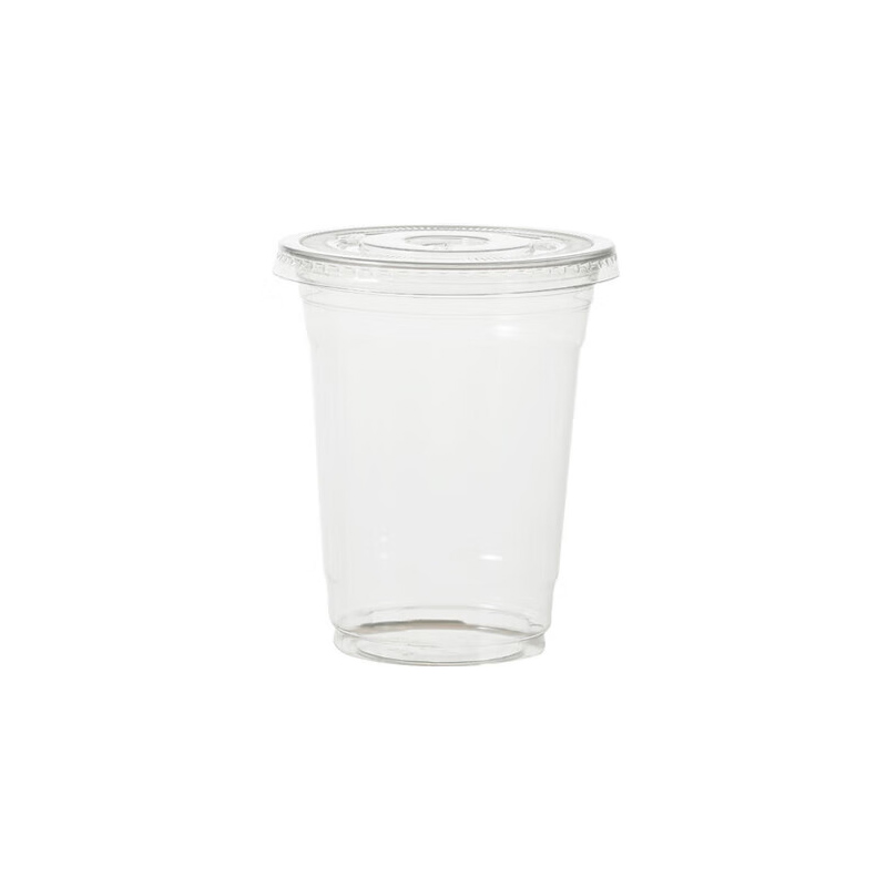 拜杰Baijie 500ml*10个/组 带平盖+吸管+贴纸 透明 一次性饮品杯/奶茶杯