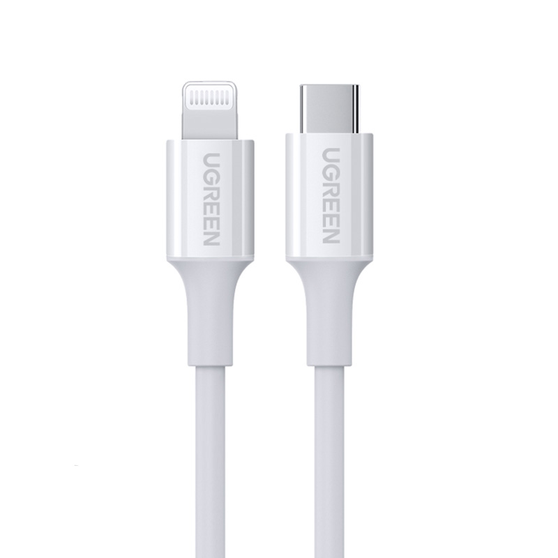 绿联Ugreen 60746 0.25米 Type-C转lightning 白色 PD快充数据线