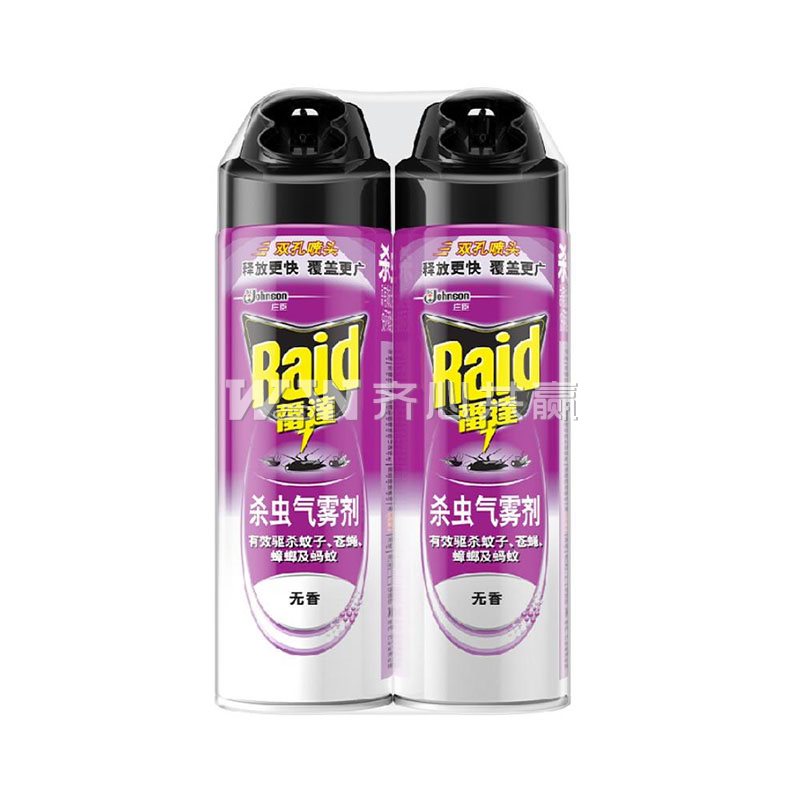 雷达Raid 550ml*2罐/组 无香型 有效驱杀蚊子/苍蝇/蟑螂/蚂蚁 杀虫气雾剂