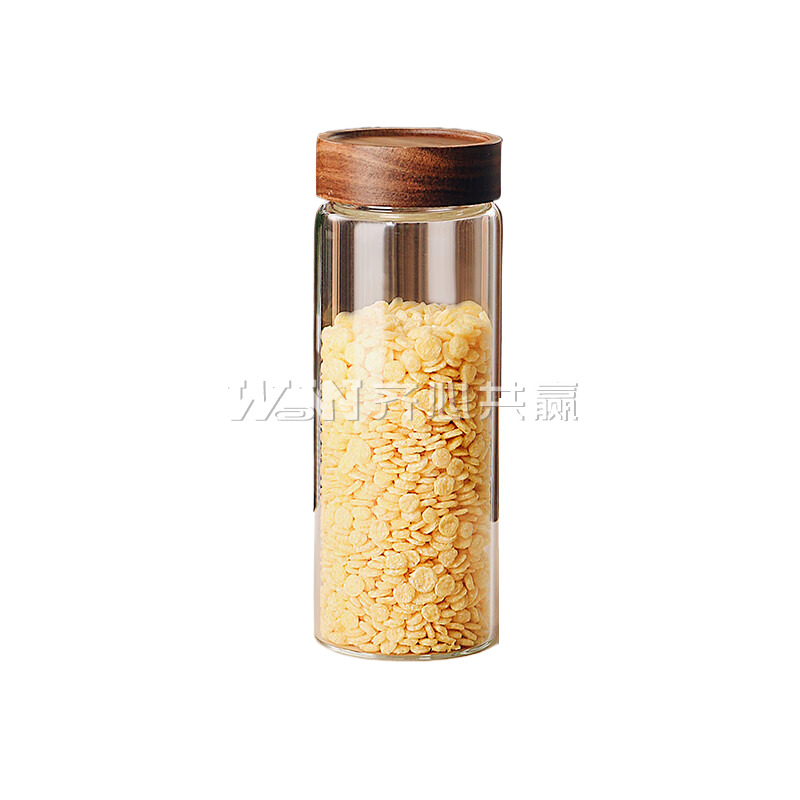 格娜斯 1300ml 10*19cm 木盖螺纹口 玻璃直身密封罐