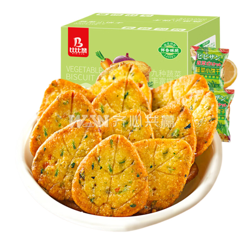 比比赞 800g/箱 独立包装 蔬菜小饼干