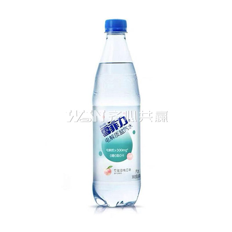 雪菲力 600ml*24瓶/箱 竹盐白桃味 电解质盐汽水（整箱）
