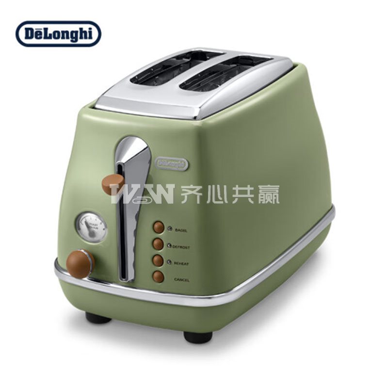 德龙Delonghi CTO2003.VGR 复古系列 橄榄绿 多士炉/面包机