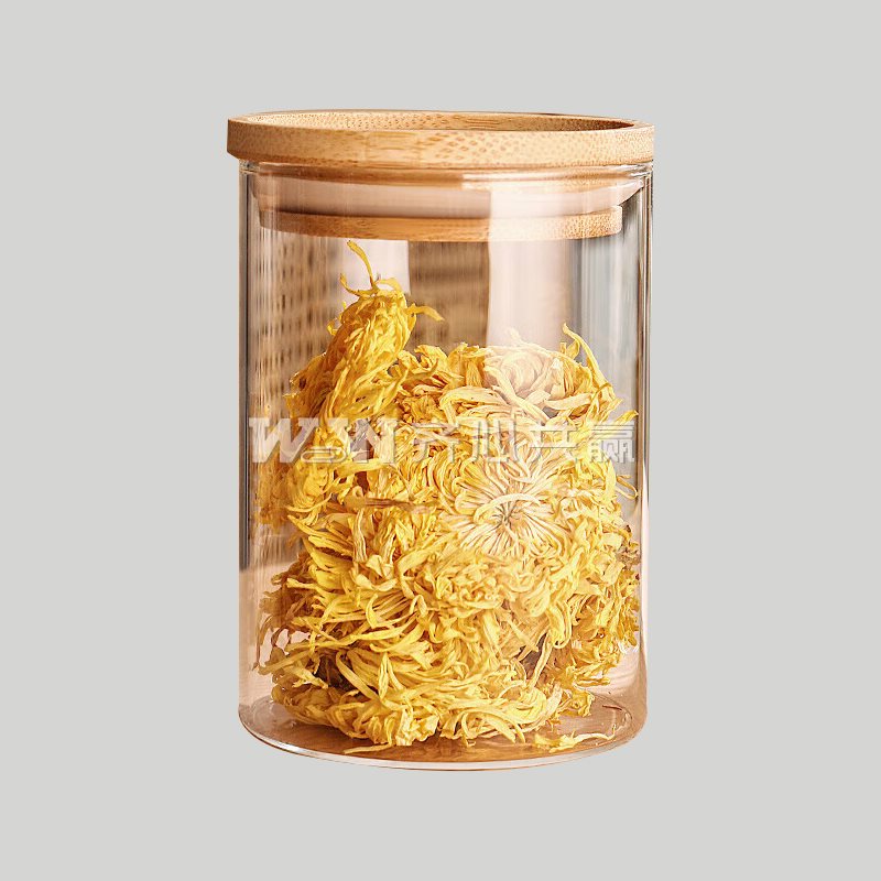 格娜斯 500ml 8*11cm 竹木盖玻璃密封罐