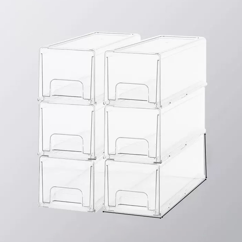 千奇 12.5*33.7*11cm 6个/组 小号 加长抽屉款 透明 冰箱收纳盒