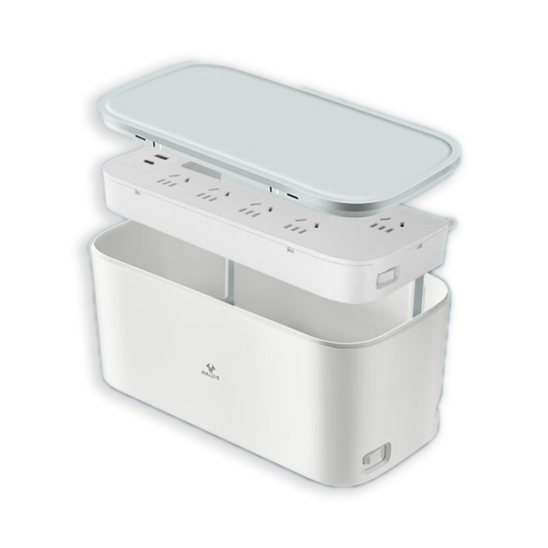 公牛Bull GN-F2151Q30 1.5米 5孔*5+2孔*1+USB*2+typeC*1 PD快充 总控 白色 收纳盒插座