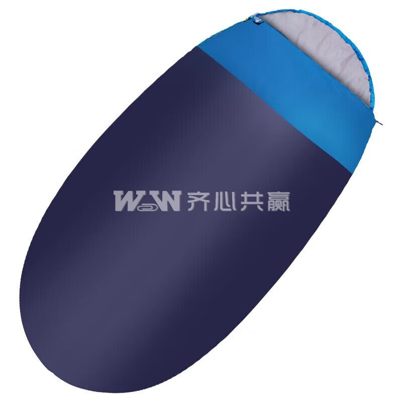 北极狼 027-26 230*100cm 2.6kg 加大加宽 青色 蛋型睡袋
