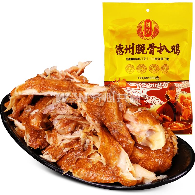 凤起 500g/袋 黄袋 嫩鲜醇香 德州脱骨扒鸡