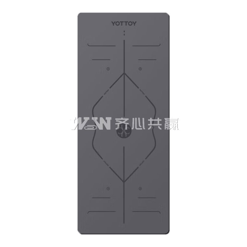 Yottoy 183*68cm 厚度：5mm 月灰色 体位线款 PU瑜伽垫