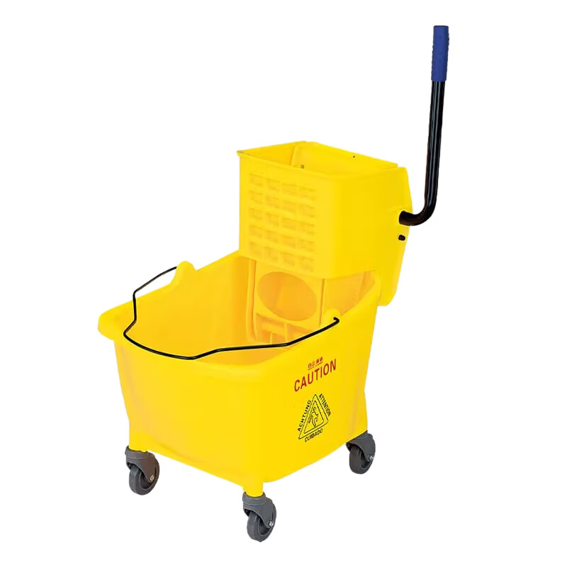 白云清洁 AF08080 32L 40*65*87cm 升级加厚 黄色 多功能榨水车