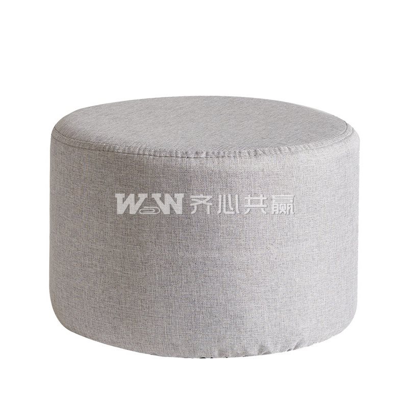 苑雅居 28*28*20cm 灰色 圆形 软包矮凳