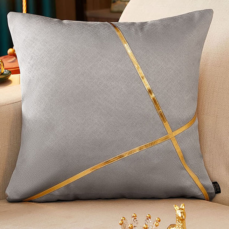 La Torretta 45*45cm 亮银灰 可拆洗 色织提花抱枕（含枕芯）