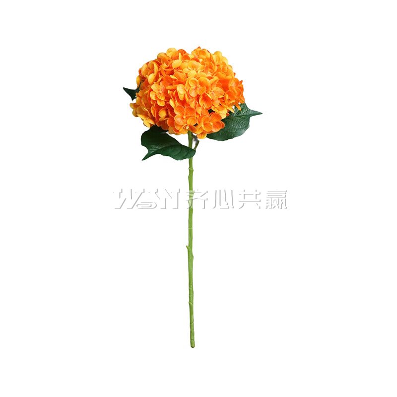 野派 高约52cm 花头直径20cm E款 橙色 手感保湿仿真绣球花