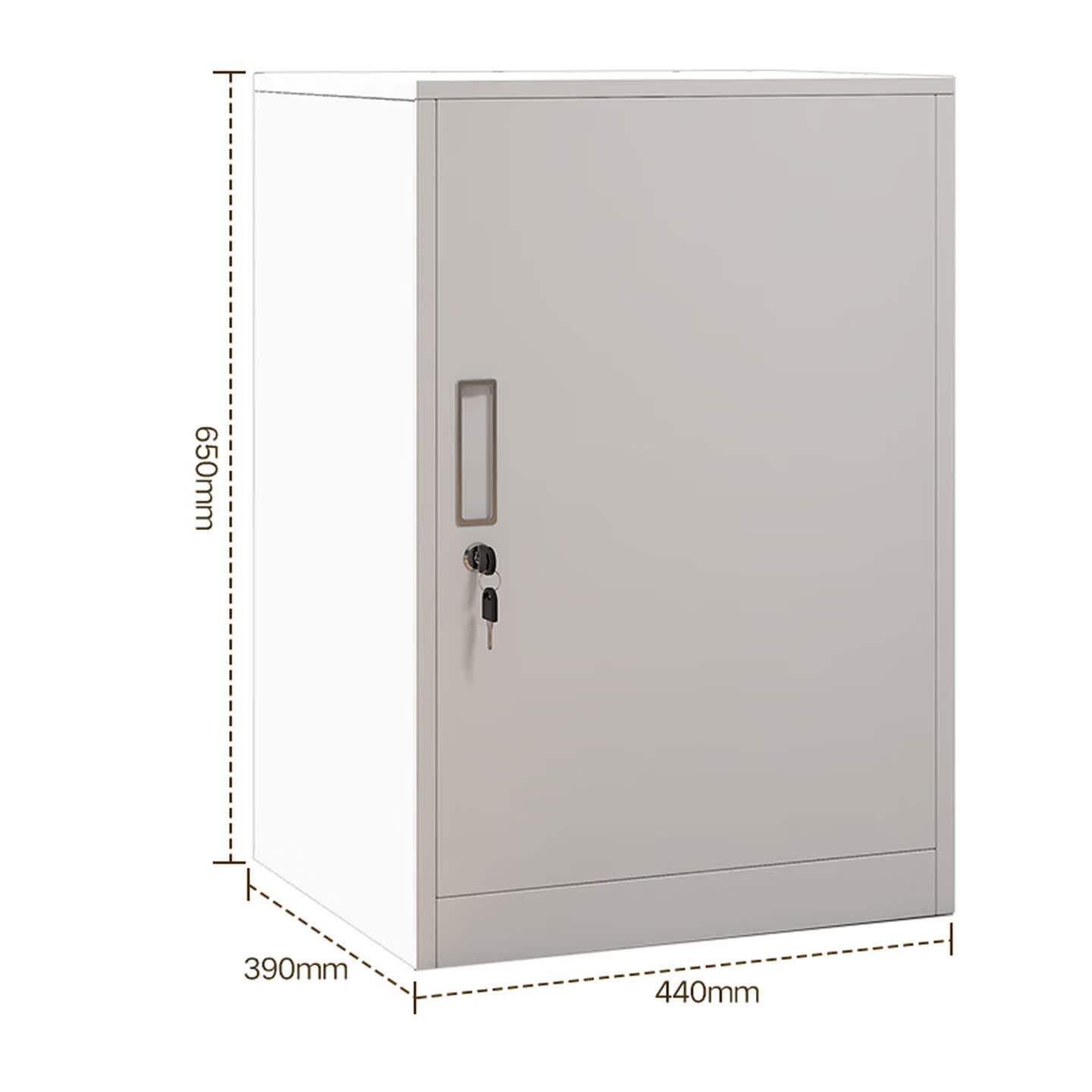 奈高 440*390*650mm 厚：0.6mm 白色 单门矮柜 钢制文件柜