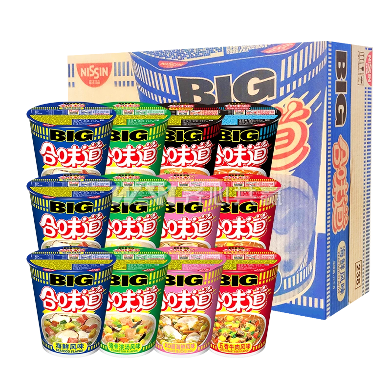 日清 合味道 BIG 12杯/组 多种口味 开杯乐方便面