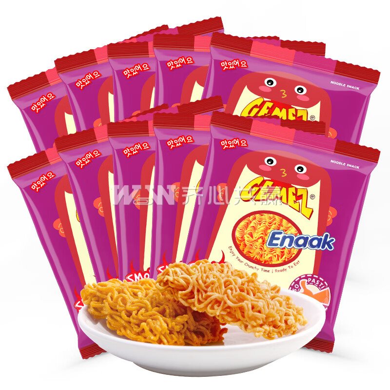 GEMEZ Enaak 14g*10包/组 烟熏牛肉风味 小鸡干脆面