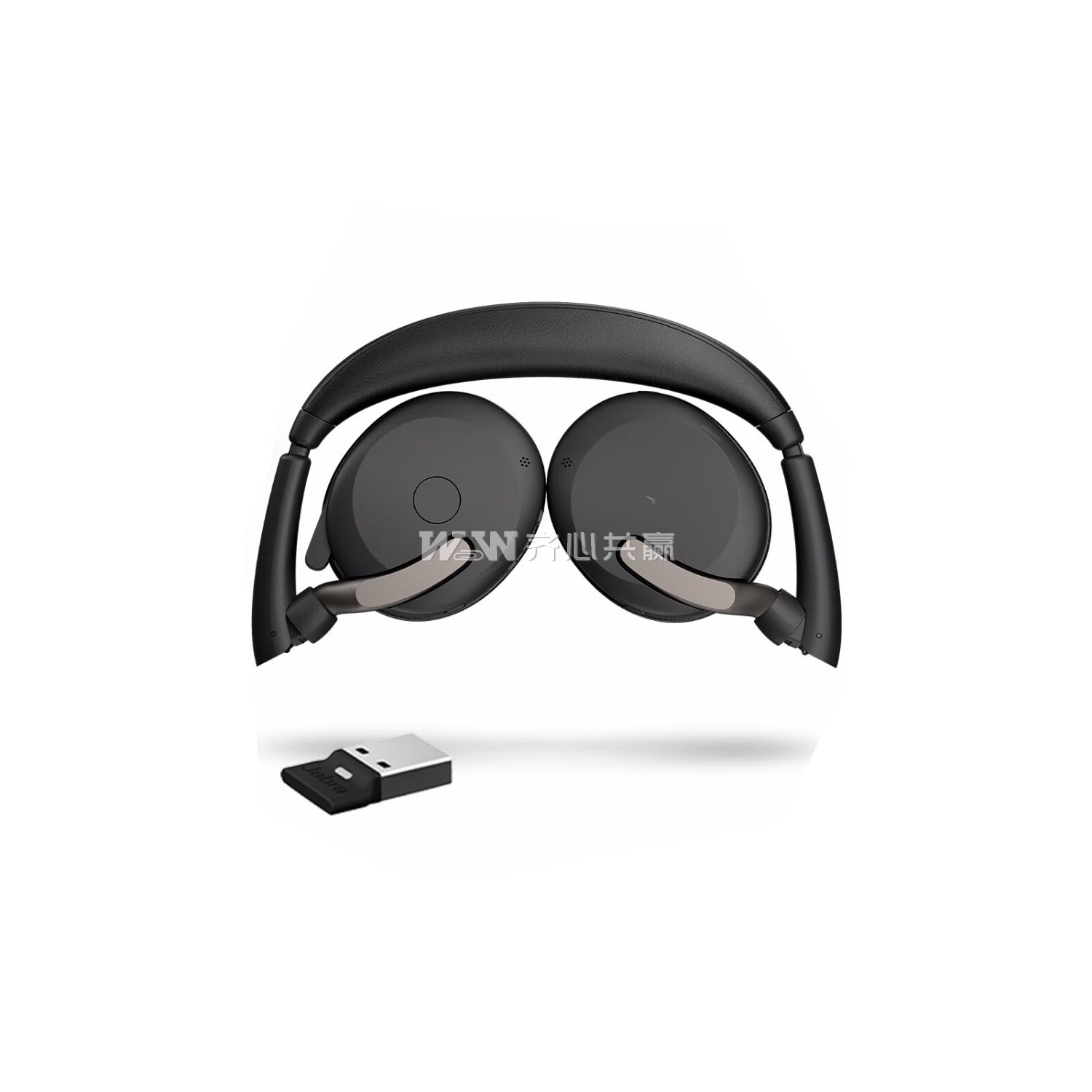 捷波朗Jabra Evolve2 65 Flex MS版 头戴式 黑色 双耳 USB 可折叠蓝牙耳机