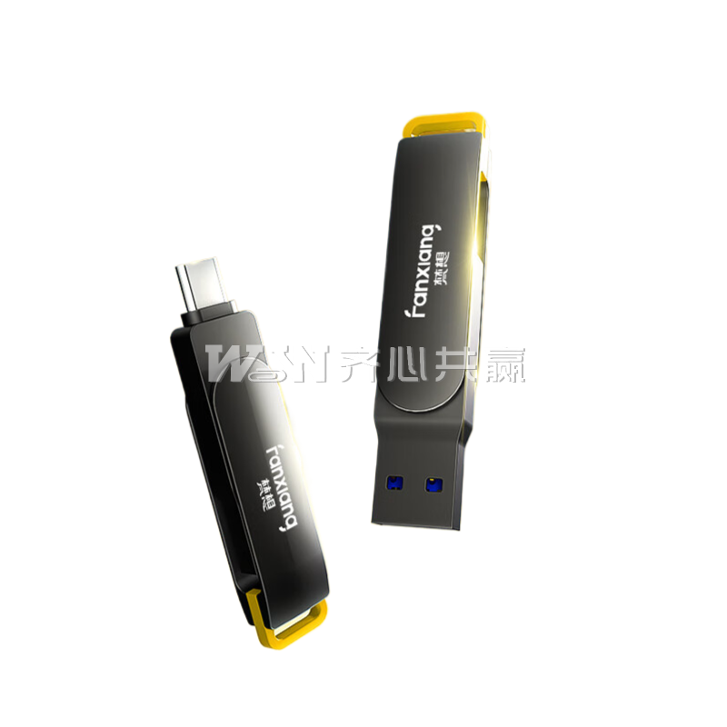 梵想 F375H 128GB Type-C/USB-A双口 USB3.2 灰色 金属U盘
