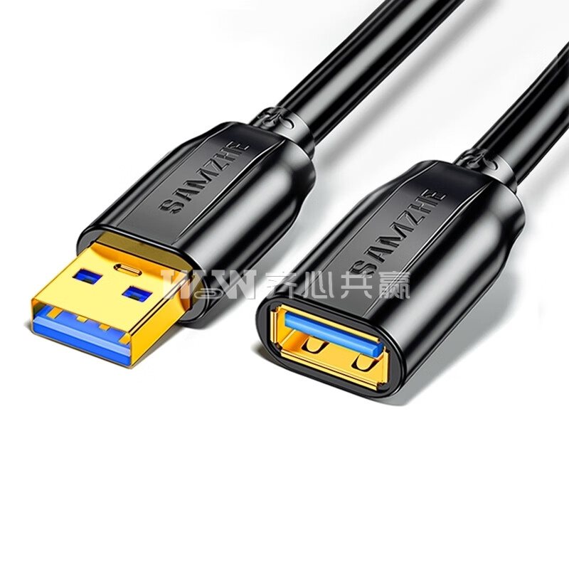 山泽SAMZHE UK-015 1.5米 经典镀金款 USB3.0 公对母 黑色 延长线