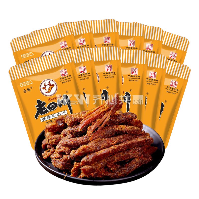 老四川 金角 250g/组 独立小包 五香味 牛肉干（散称）