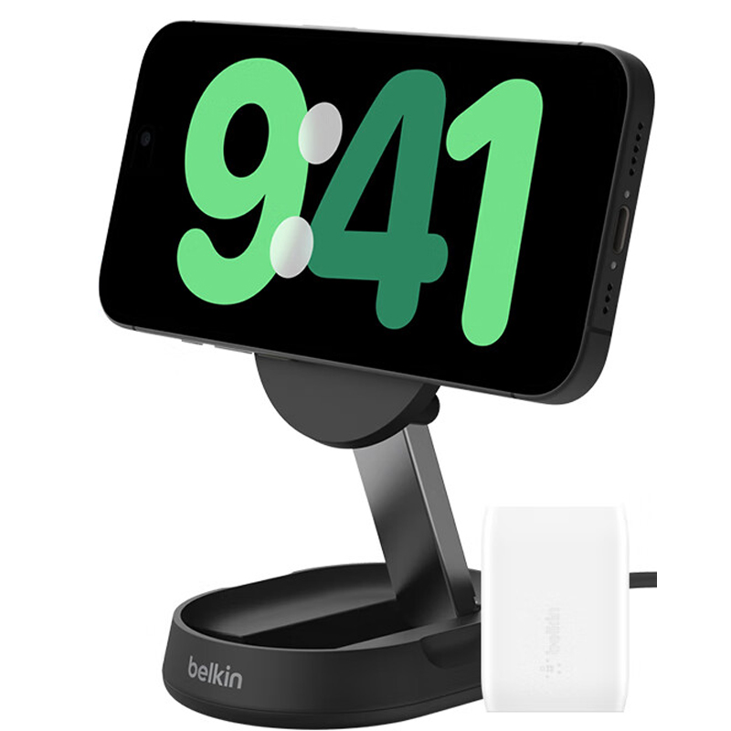 贝尔金Belkin WIA008btBK 15W 黑色 可折叠磁吸充电支架