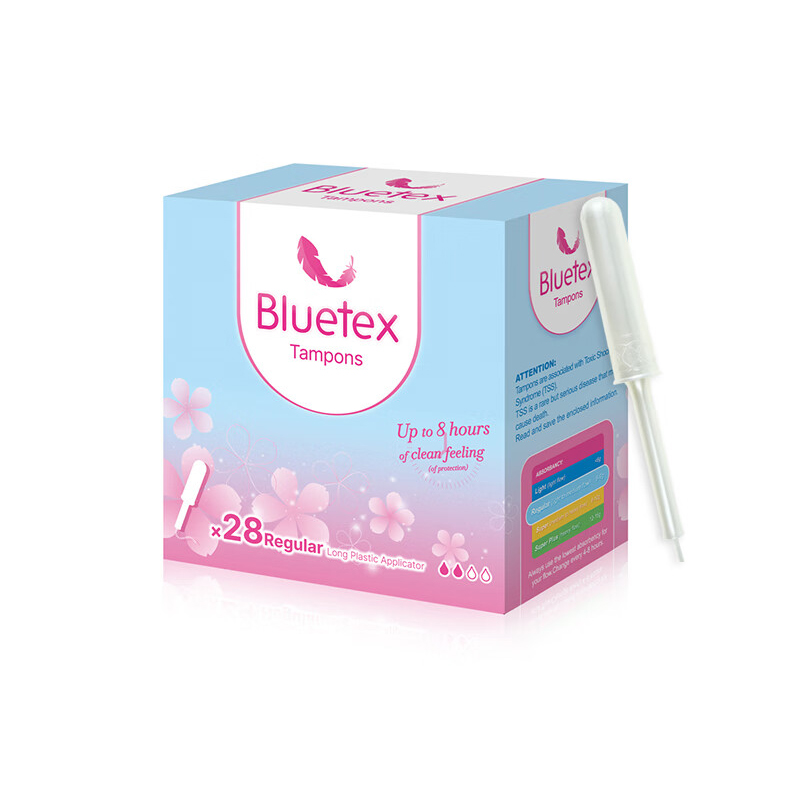 蓝宝丝Bluetex BL7039 28支/盒 长导管式 普通流量 卫生棉条