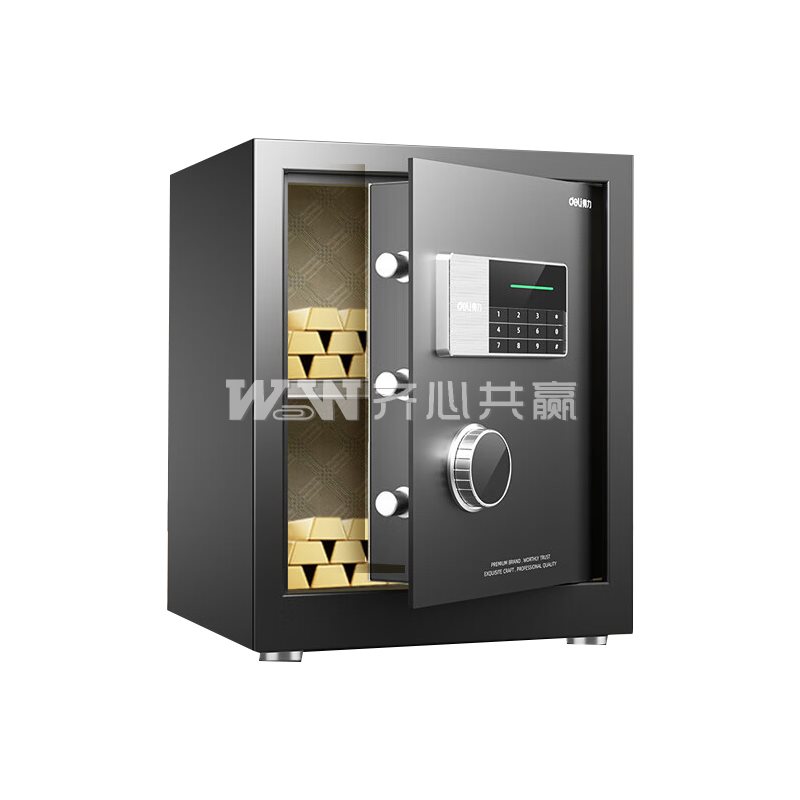 得力Deli AE610 360*320*450mm 曜臻系列 黑色 电子密码保险箱