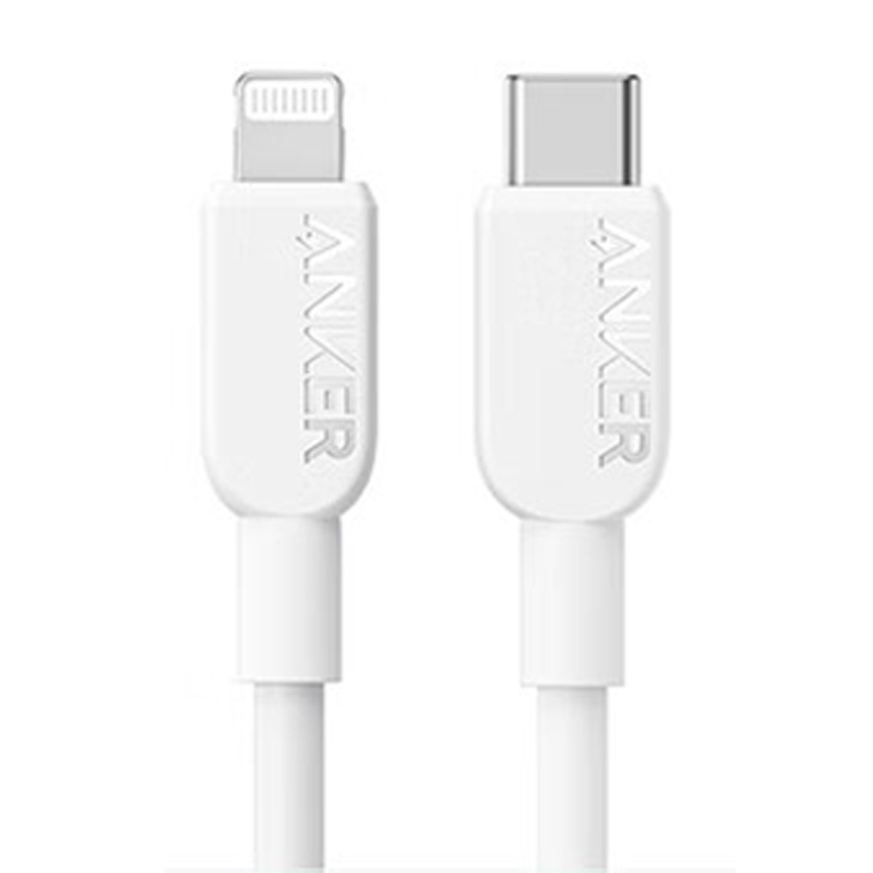 安克Anker A81A1/2 1.8米 3A USB-C to L 钻石白 TPE苹果快充线