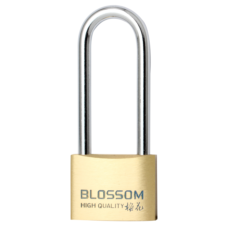 梅花BLOSSOM BC076L 宽55mm 总高138mm 长梁系列 含钥匙*3 超薄纯铜挂锁