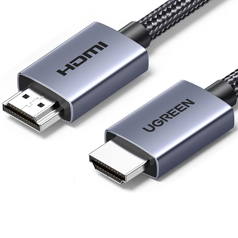 绿联Ugreen 25299 2米 4K 编织款 铝壳 HDMI2.0 高清视频连接线