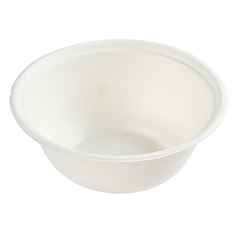 特美居 口径13.5cm 高5cm 350ml 50只/组 圆形 白色 一次性甘蔗纸浆碗