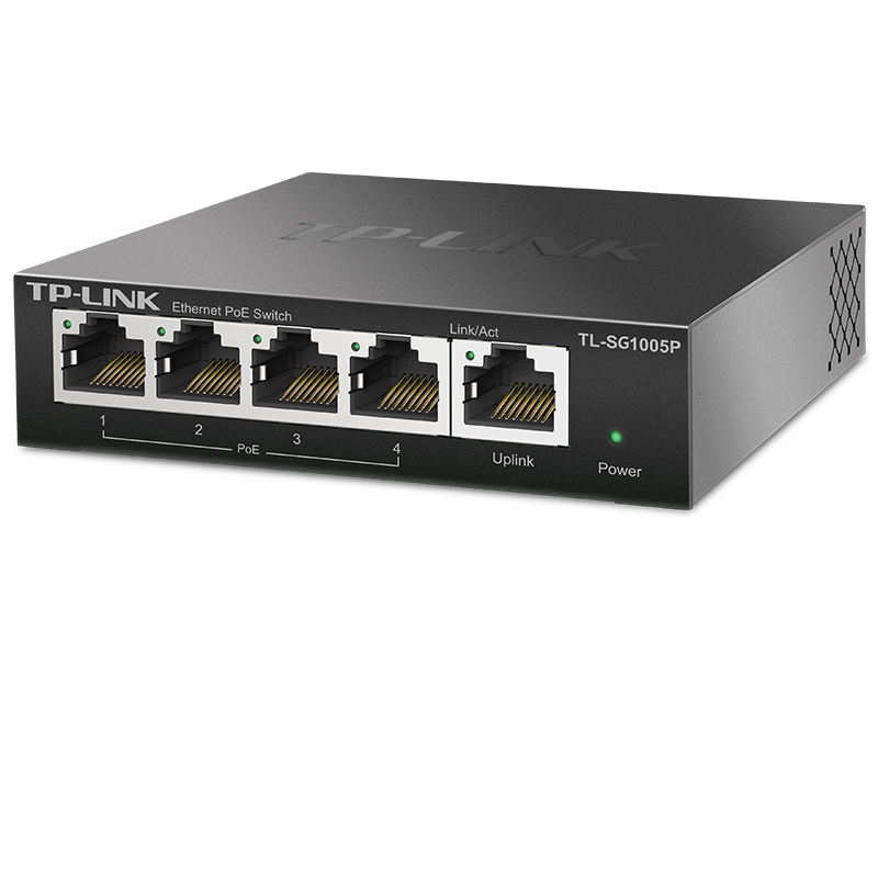普联TP-Link TL-SG1005P 黑色 含4口PoE 5口千兆非网管交换机