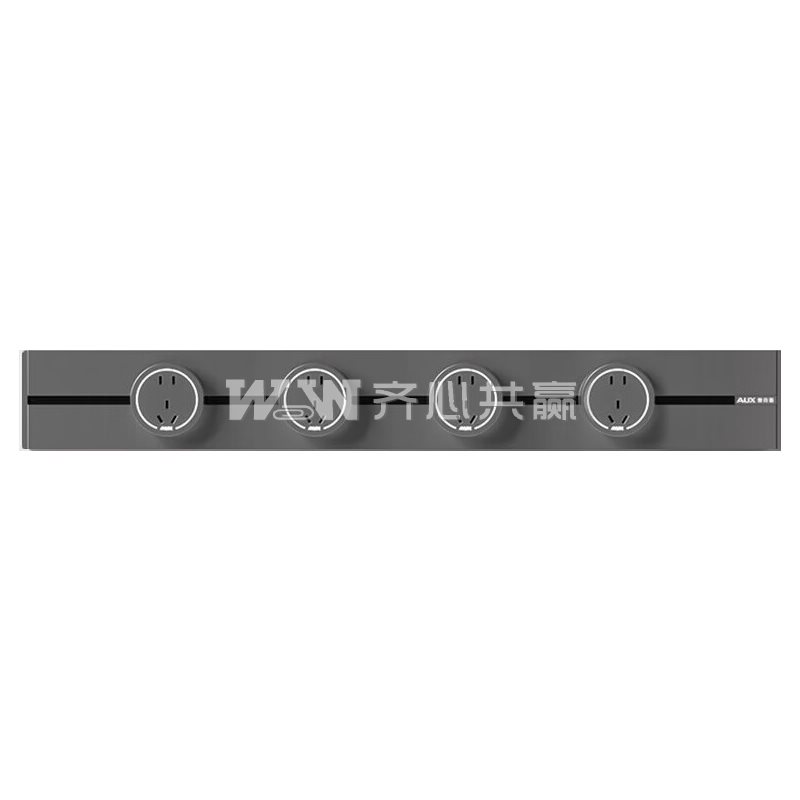 奥克斯AUX AGH-X03 轨道尺寸60*8.6cm+5孔适配器*4个 A2 灰色 明装 轨道插座