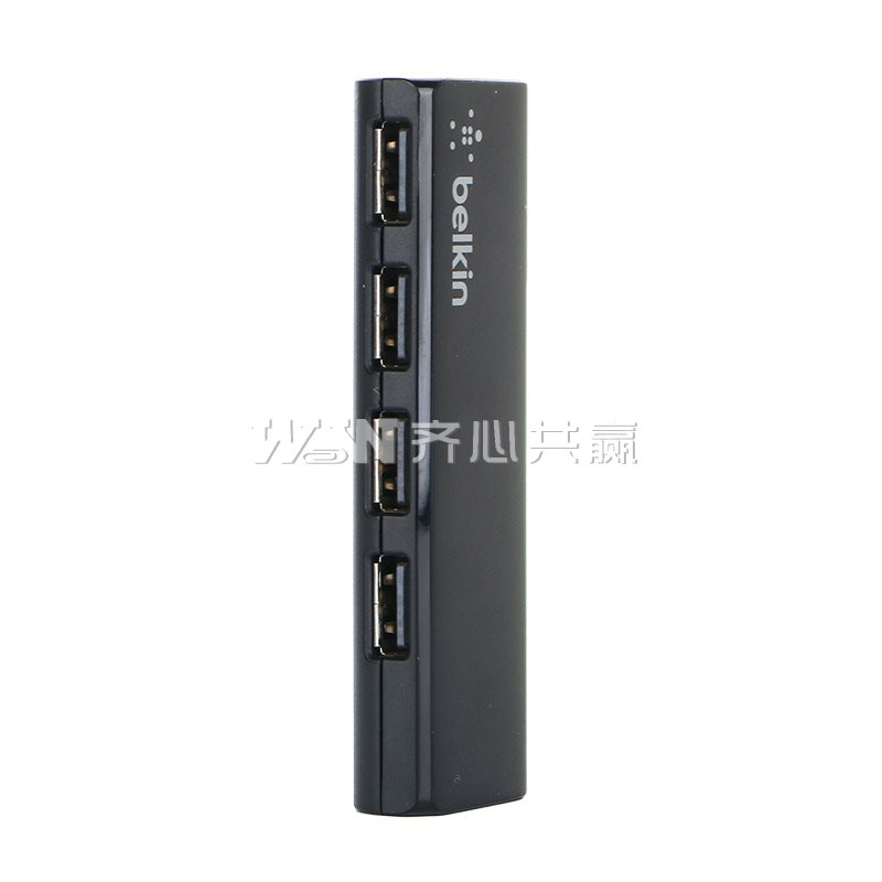 贝尔金Belkin F4U041 USB2.0 黑色 带电源 七口集线器（含1.2米USB数据线）