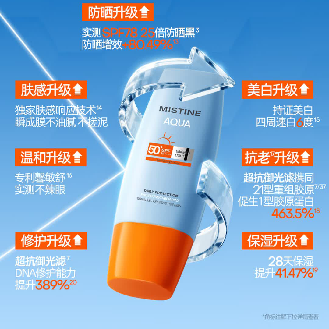 蜜丝婷Mistine SPF50+ PA++++ 40ml/瓶 小黄帽 防晒霜/乳
