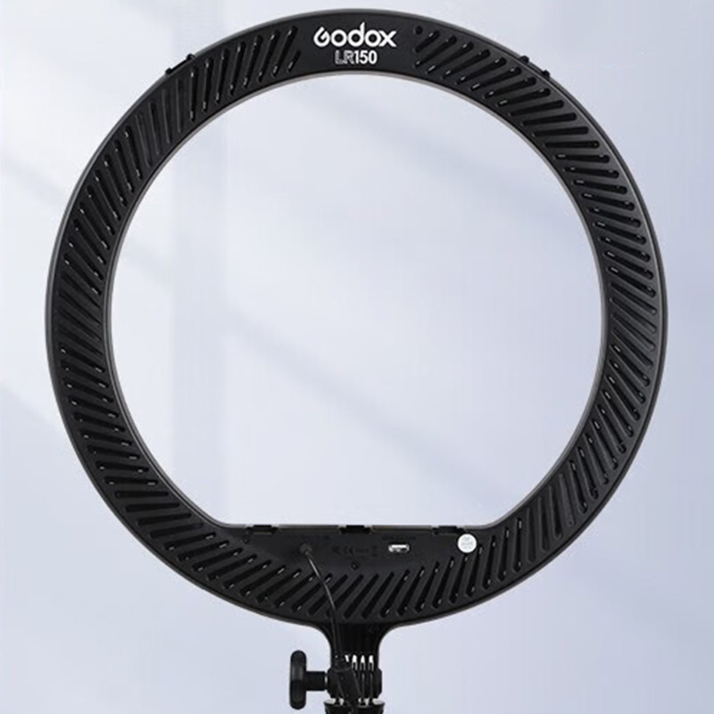 神牛 LR150 直径40.8cm 约38W 3000K-6000K色温 DC/USB供电 黑色 LED环形补光灯
