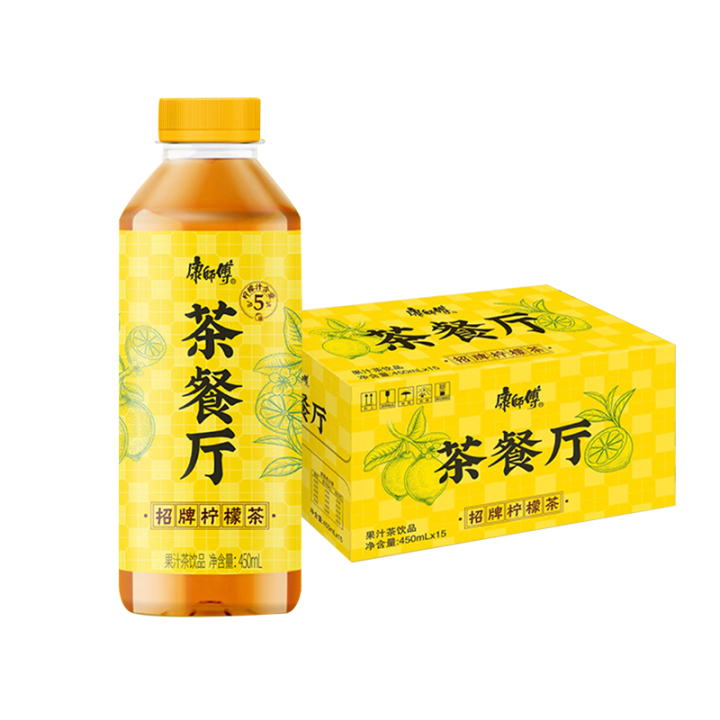 康师傅 茶餐厅 450ml*15瓶/箱 招牌柠檬茶