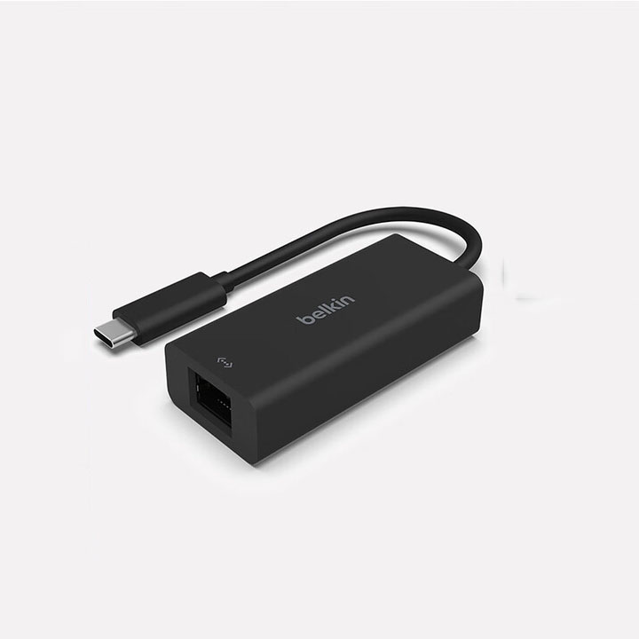贝尔金Belkin INC012btBK 长20.3cm Type-C转2.5G网口 黑色 外置网卡/网络转换器