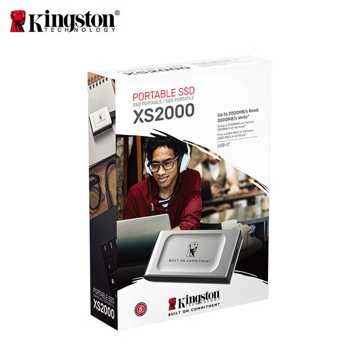 金士顿Kingston SXS2000 500GB USB-C/USB3.2 读写2000MB/s 移动固态硬盘