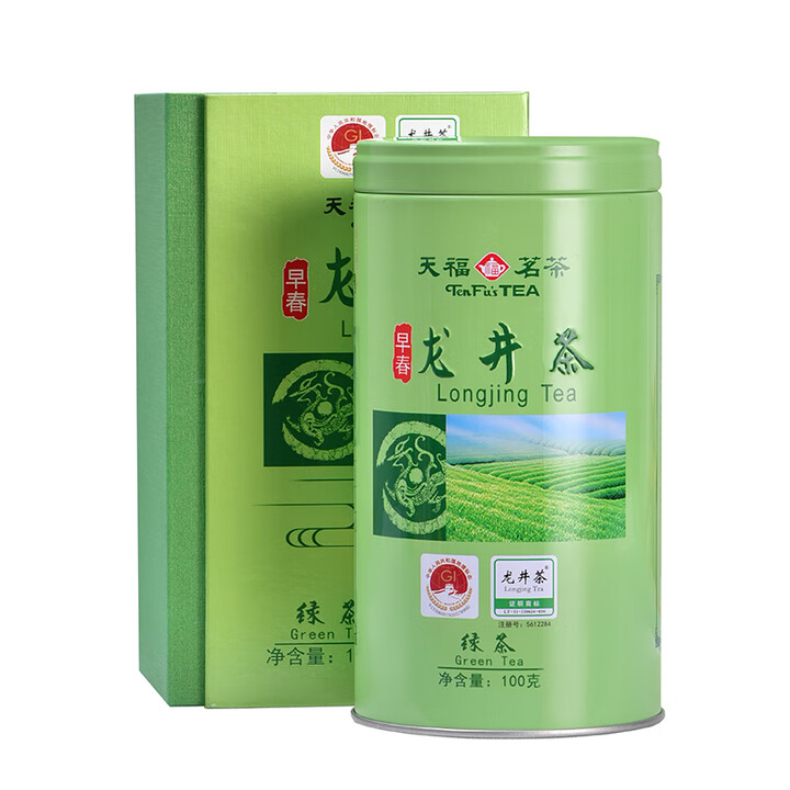 天福茗茶 LC-G3 100g/罐 特级 早春龙井茶（绿罐）