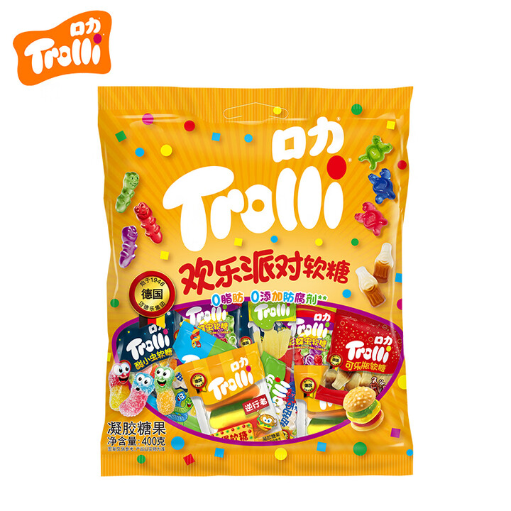口力Trolli 400g/袋 独立包装 混合口味 欢乐派对软糖
