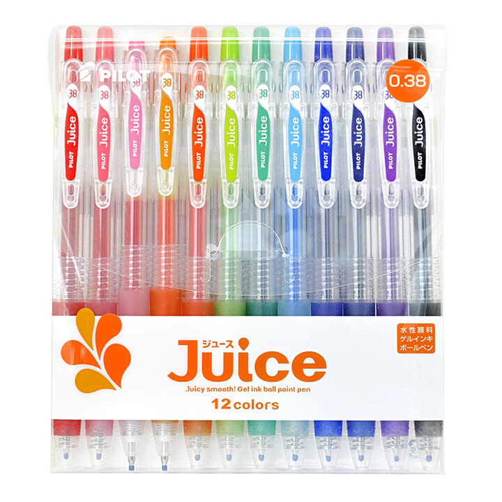 百乐Pilot LJU-120UF-12C 0.38mm 12支/套 常规12色 Juice系列 按制式水笔